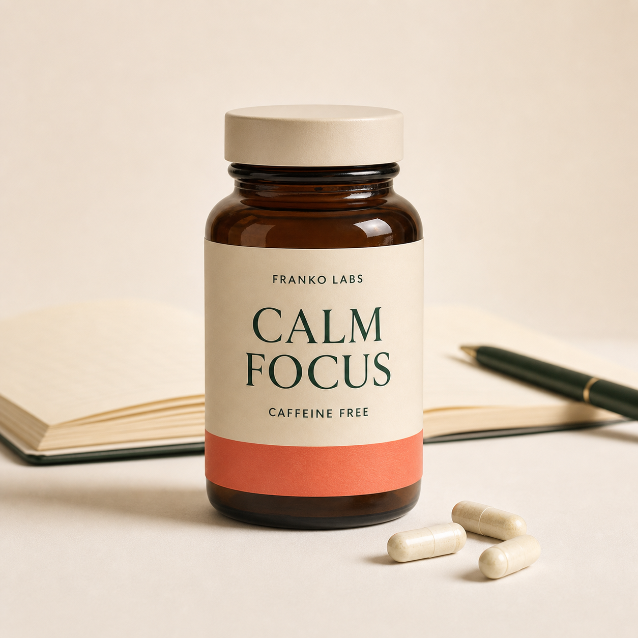 Calm Focus fictional product packaging