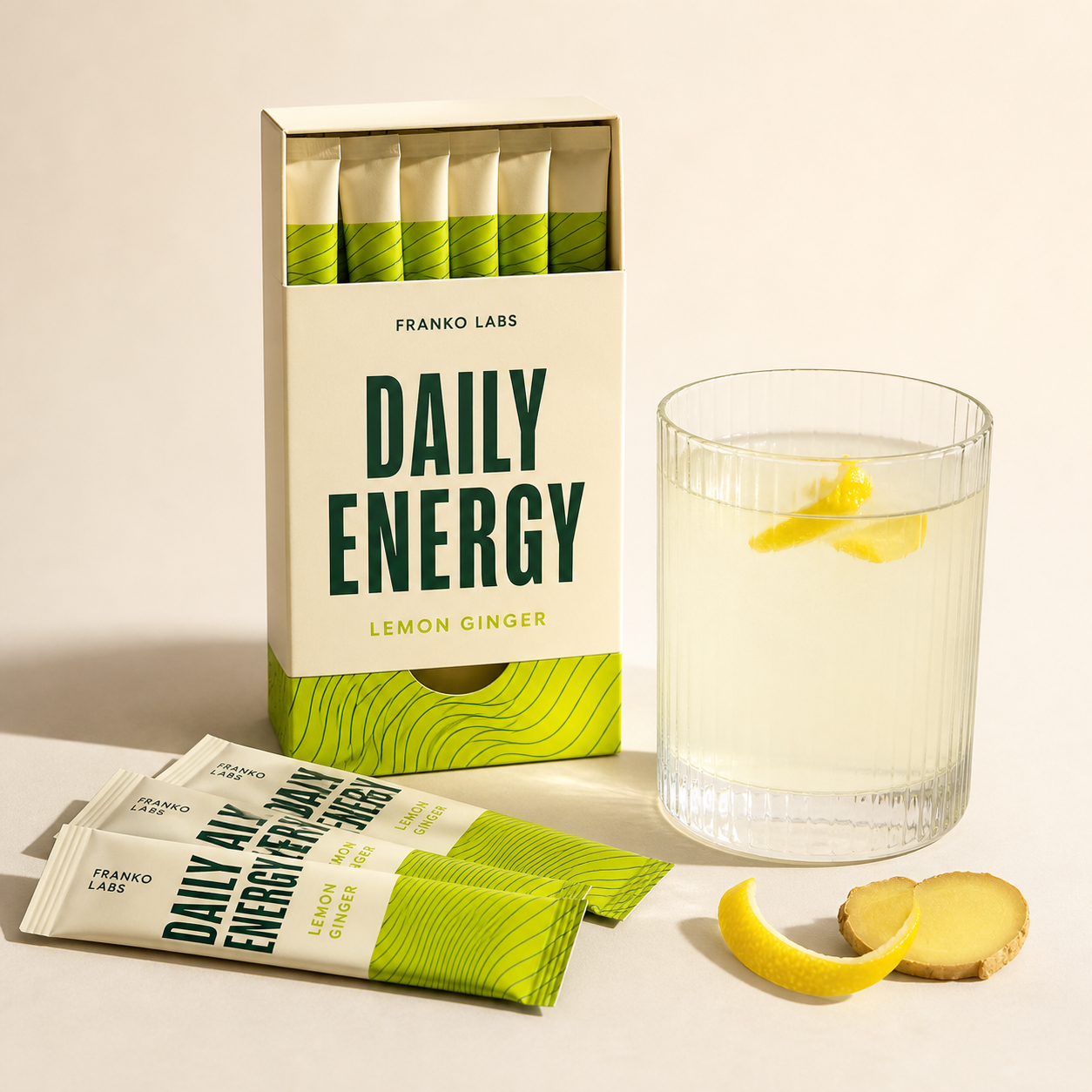Daily Energy fictional product packaging